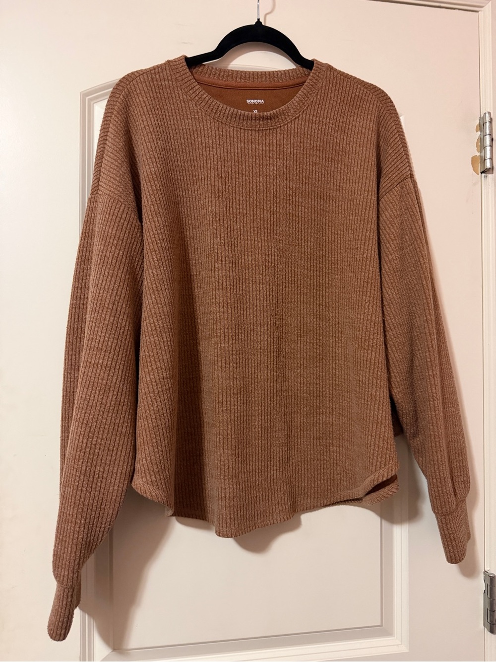 Sonoma Madewell Ribbed Crewneck Sweater - Brown XL